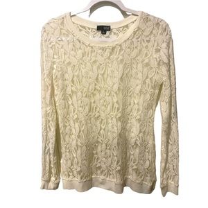 Ana Ivory Dressy Lace Blouse